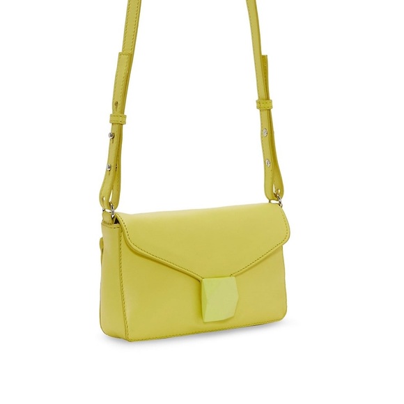 NWT Vince Camuto Lefto Leather Crossbody Bag - Lemon Mustard/Lamb Arina - Picture 3 of 5